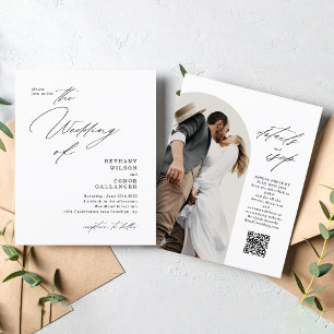Lámina PRESUPUESTO Boda de código QR para arco de guiones