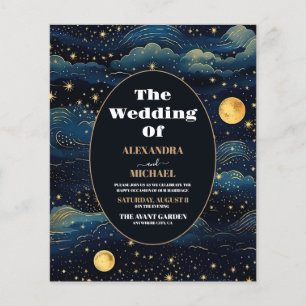 Lámina Presupuesto Boda de Estrellas Luna Azul Celestial