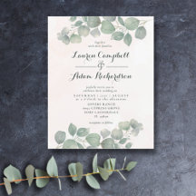 Presupuesto Boda de Eucalipto Acuarela Verde/Naran