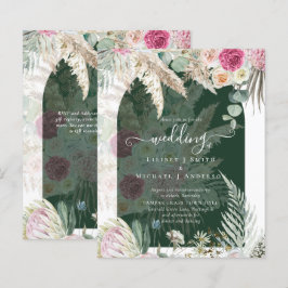 Lámina PRESUPUESTO Boda de Grasa Floral Rosa Pampas