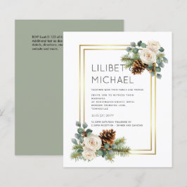 Lámina PRESUPUESTO Boda de Invierno Rosas Blancas Doradas