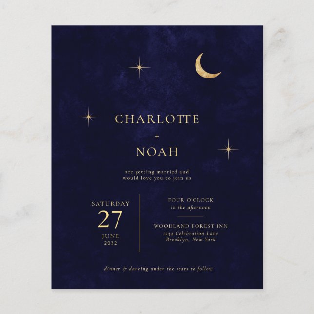 Lámina PRESUPUESTO Boda de las Estrellas de la Luna de Or (Anverso)