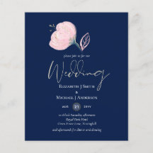 Presupuesto Boda de oro rosa rosa azul de la Marin