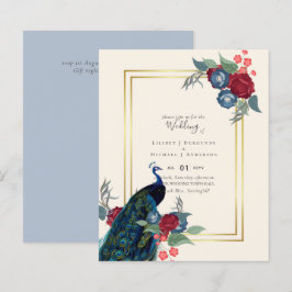 Lámina PRESUPUESTO  Boda de Otoño e Invierno con Azul Pav