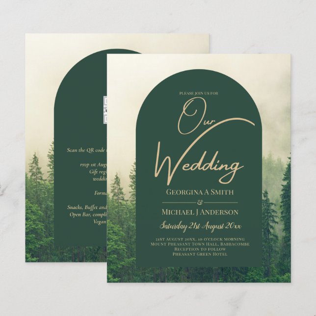 Lámina PRESUPUESTO Boda de Pinos Árboles Ecológicos de la (Anverso / Reverso)