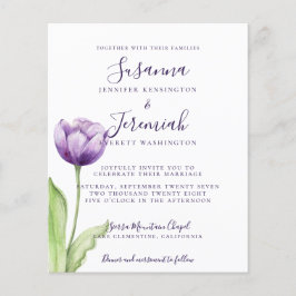 Lámina PRESUPUESTO Boda de Tulipanes Minimalistas de colo