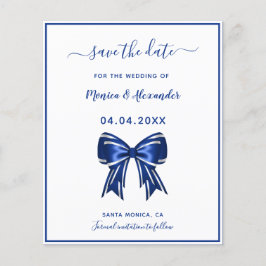 Lámina Presupuesto boda real con arco blanco azul Save th
