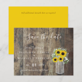 Lámina PRESUPUESTO Boda Rústico de girasoles Salven fecha
