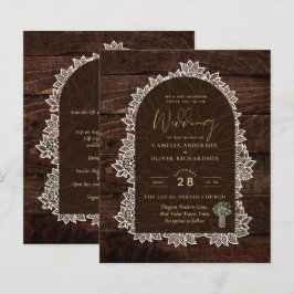 Lámina PRESUPUESTO Boda Rústico de Woodland Wood Lace INV