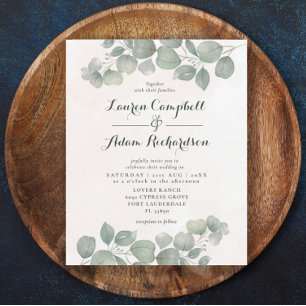 Lámina Presupuesto Boho Eucalyptus Watercolor Sage Green