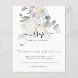 Lámina Presupuesto Boho Florals Eucalyptus Wedding RSVP