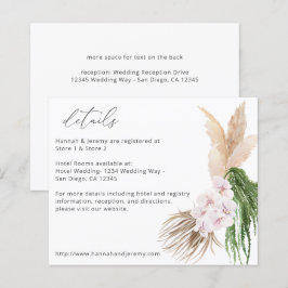 Lámina Presupuesto Boho Pampas Grass Detalles Florales de