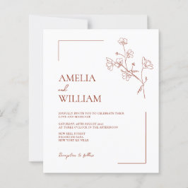 Lámina PRESUPUESTO Boho Sienna Terracotta Boda Floral