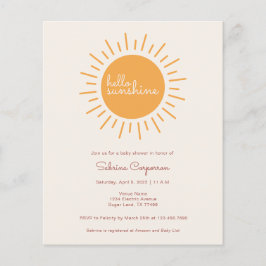 Lámina Presupuesto Boho Sunshine Sexo Bebé neutral