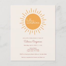 Lámina Presupuesto Boho Sunshine Sexo Bebé neutral