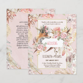 Lámina PRESUPUESTO Boho Woodland FOX Boda Floral Moderno