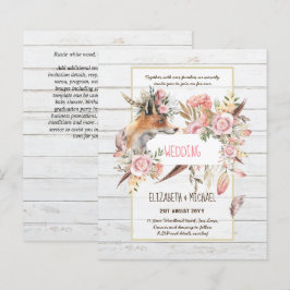 Lámina PRESUPUESTO Boho Woodland FOX Boda Floral Moderno