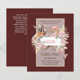 Lámina PRESUPUESTO Boho Woodland FOX Boda Floral Moderno