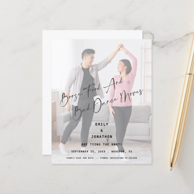 Lámina Presupuesto Booze Comida Mala Danza Foto Guardar F (Anverso/Reverso In Situ)