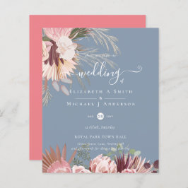 Lámina PRESUPUESTO Borgoña Boda Tropical de Pampas