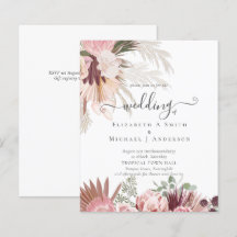 PRESUPUESTO Borgoña Boda Tropical de Pampas