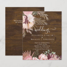 PRESUPUESTO Borgoña Boda Tropical de Pampas