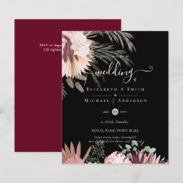 Lámina PRESUPUESTO Borgoña Boda Tropical de Pampas