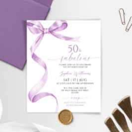 Lámina Presupuesto Bow 50 y Fabulosa Invitación a Cumplea