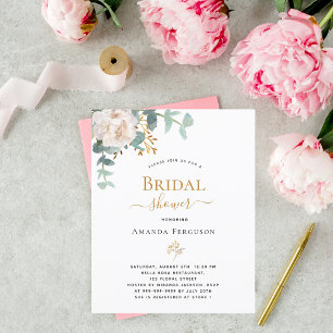 Lámina PRESUPUESTO Bridal Shower invitación a eucalipto f