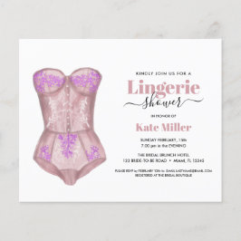 Lámina PRESUPUESTO Bustiante blanco rosado Lingerie Brida