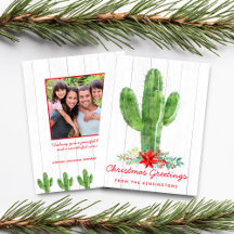 Presupuesto Cactus de Navidad Rústico Madera Foto 