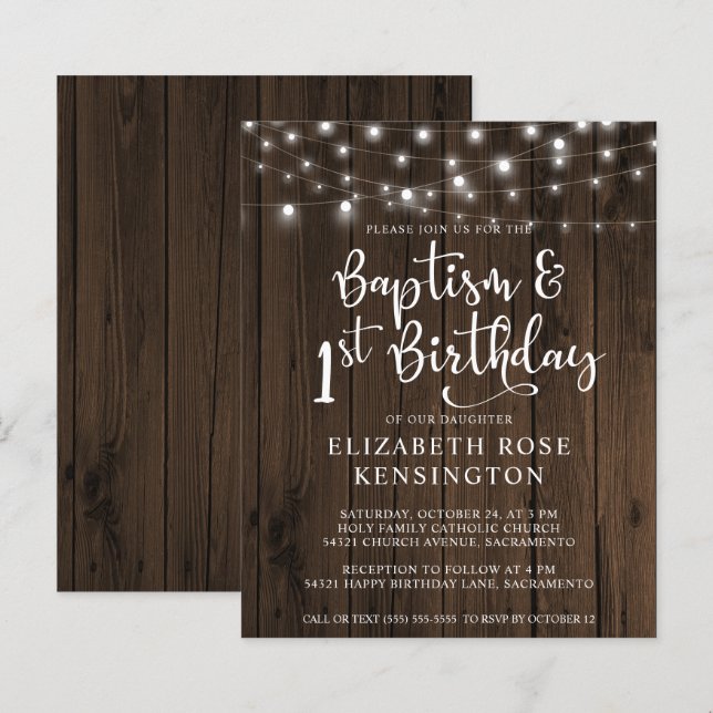 Lámina PRESUPUESTO Cadena de Madera Ilumina Bautismo Prim (Anverso / Reverso)