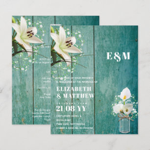 Lámina PRESUPUESTO Calla Lilies Moda Shabby Wedding Invit