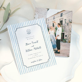 Lámina Presupuesto Caprichoso Retro Bodas de Rayas Azules