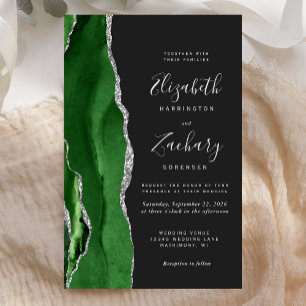 Lámina Presupuesto Cazador Verde Plata Ágata Oscura Boda