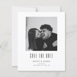 Lámina Presupuesto Clásico Foto de Boda Moderna Save The 