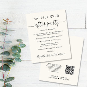Lámina Presupuesto Código QR Crema Boda ReceptIon Invitac