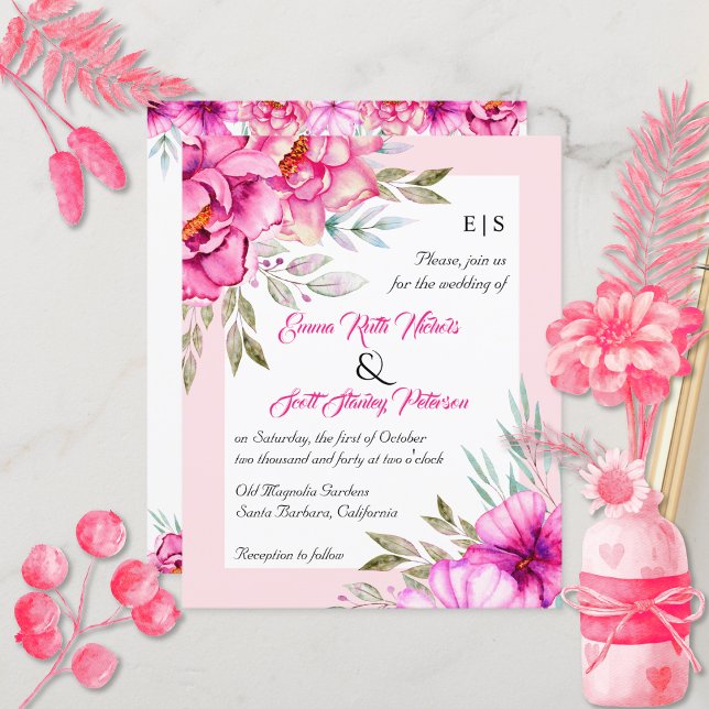 Lámina PRESUPUESTO Código QR flores rosadas invitación a  (Subido por el creador)