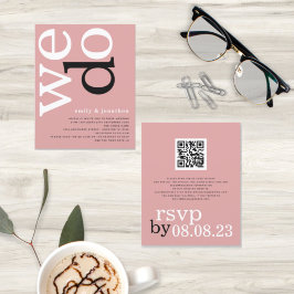 Lámina PRESUPUESTO Código QR Invitación a casamiento de t