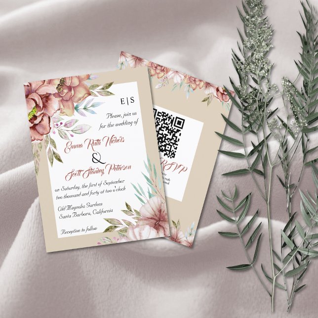 Lámina PRESUPUESTO Código QR invitación a la boda de terr (Subido por el creador)