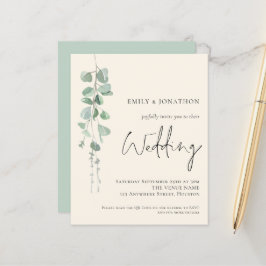 Lámina Presupuesto Código QR Invitación a matrimonio de m