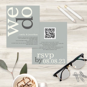 Lámina PRESUPUESTO Código QR Invitación a matrimonio de t