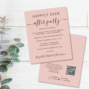 Lámina Presupuesto Código QR Invitación de Rubor Wedding