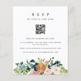 Lámina Presupuesto CÓDIGO QR invitación floral elegante R