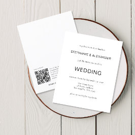 Lámina Presupuesto Código QR simple Invitación a la boda