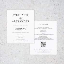 Lámina Presupuesto Código QR simple Invitación a la boda