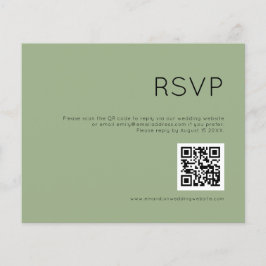Lámina Presupuesto Código QR simple matrimonio Sage RSVP