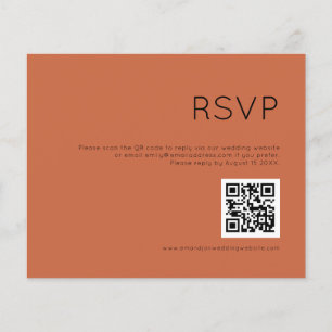 Lámina Presupuesto Código QR simple matrimonio Terracotta
