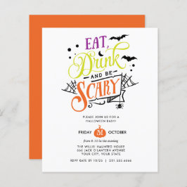 Lámina PRESUPUESTO Come bebida y sé asustado Fiesta de Ba