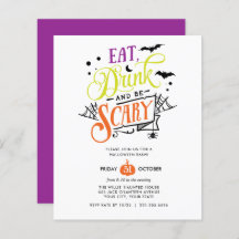 PRESUPUESTO Come bebida y sé asustado Fiesta de Ba